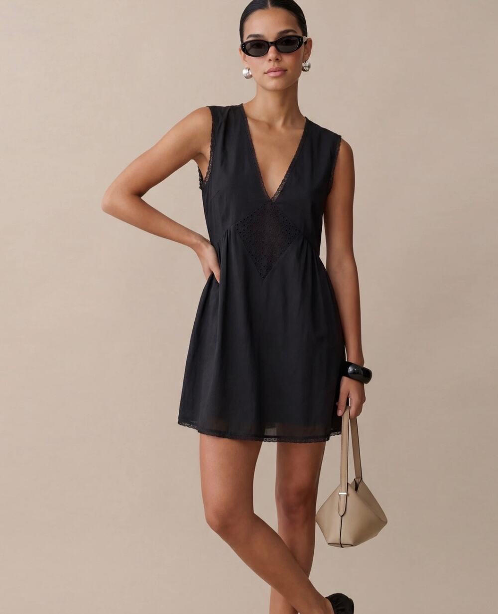 New Kourt black Tatiana dress size S 100% cotton $172
